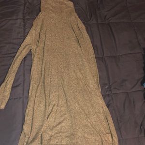 NEW! Navy Green Long-Sleeve Cotton Dress